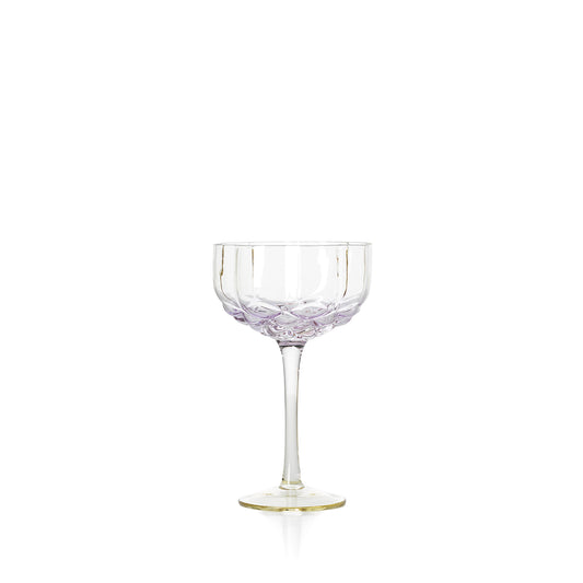 The Pink Blush Cocktail Coupe — Pink, close-up front view white background