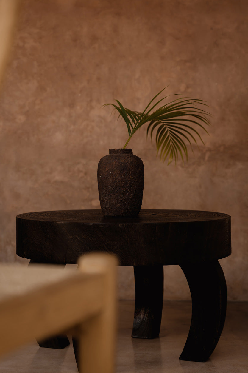 Octo Chic Coffee Table Dark Walnut — angled view showing all legs