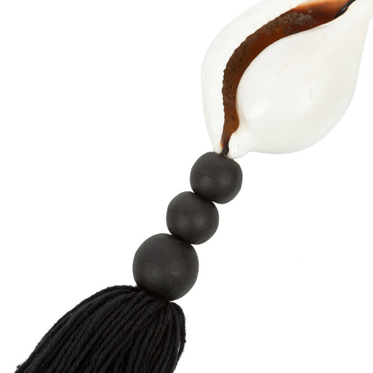 The Togian Keychain — Black White, back view of shell white background