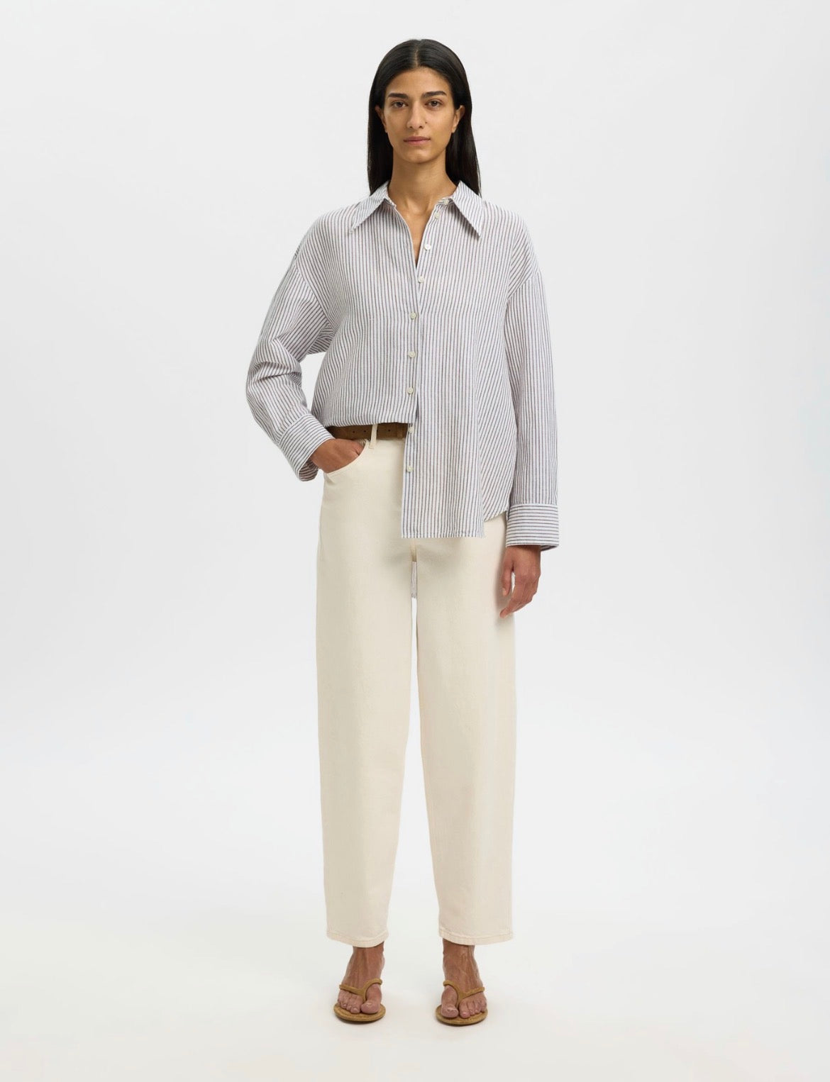 SLWCLEO OVERSIZE LINEN BLEND SHIRT NOOS