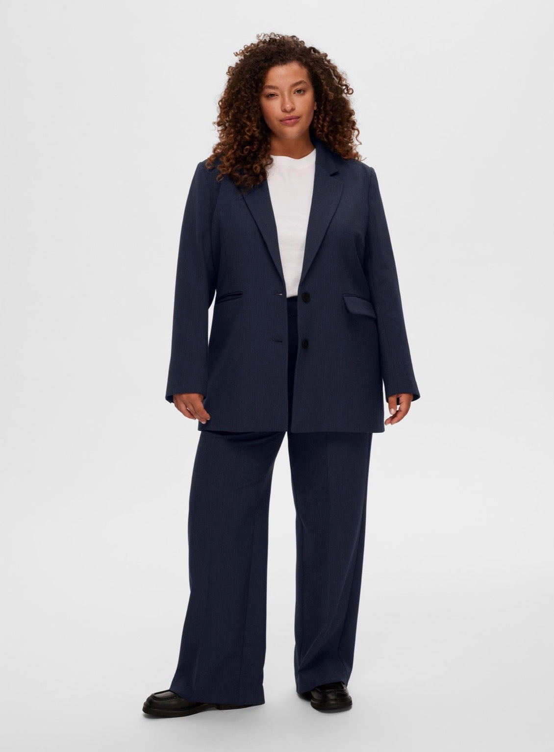 SLWRITA LS RELAXED BLAZER D SAP MEL NOOS Dark Sapphire Melange