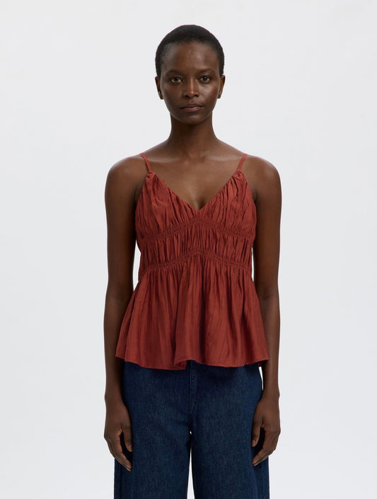 SLFLINA SL KNIT O-NECK Mahogany