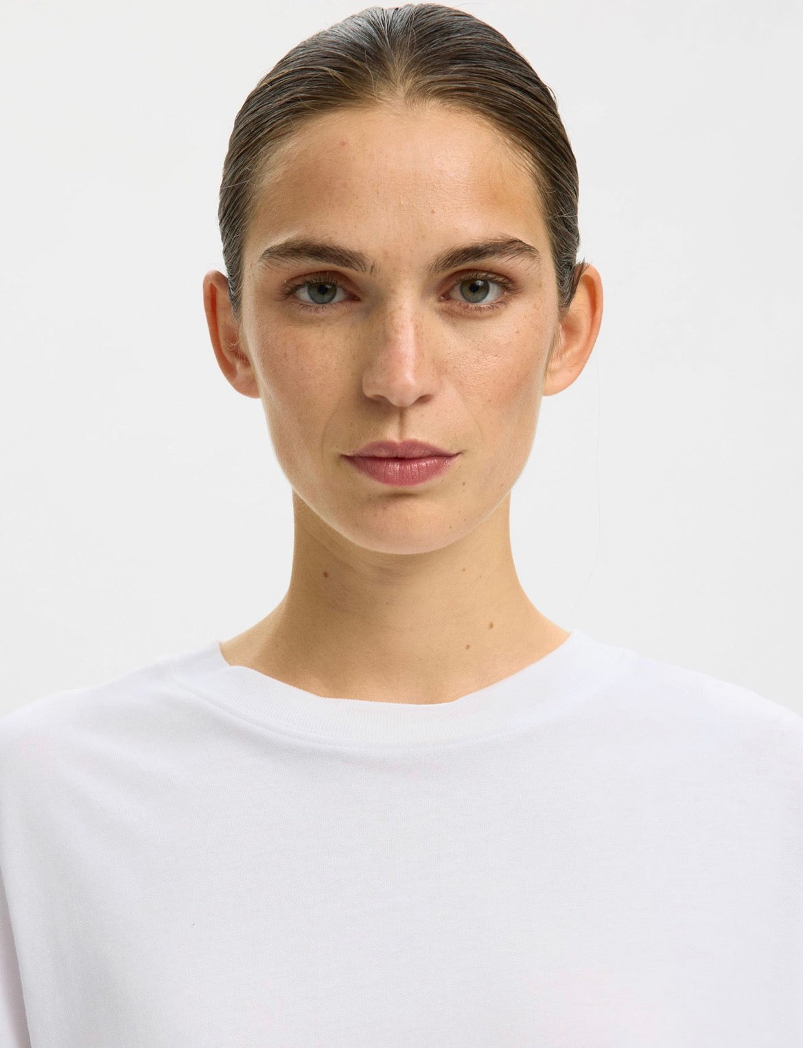 SLWCOLWOMAN 2/4 Oversized Tee NOOS White – Detail