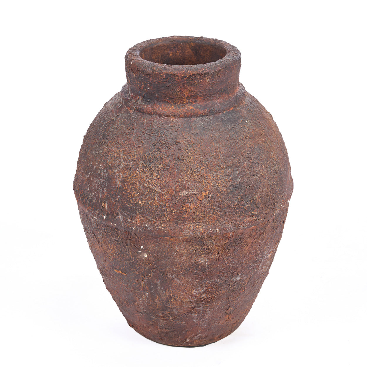 Amphora Rustica Vase Burgundy M — full view on white background