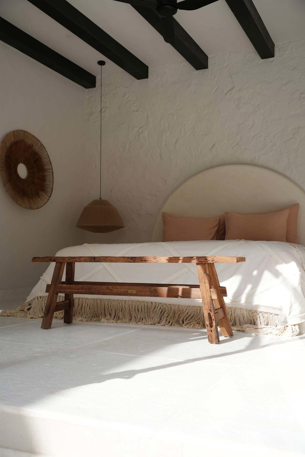 The Beauteous Rustic Bench — Natural, full front view