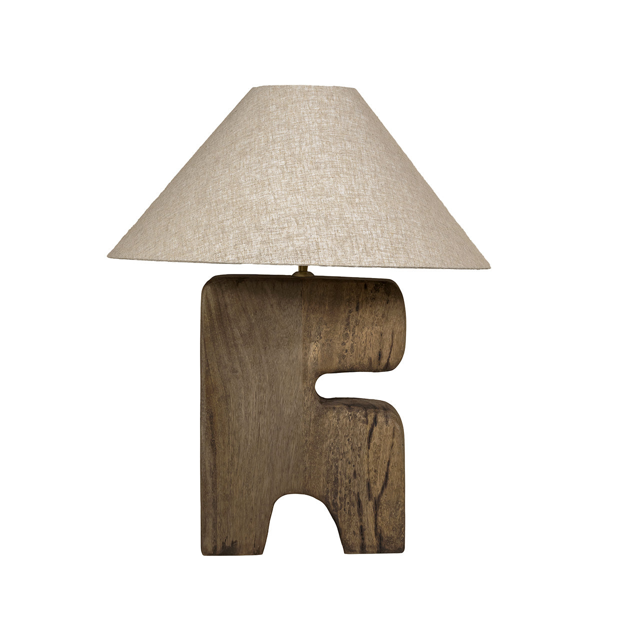 The L’Objet Table Lamp — Brown L, lifestyle bedroom warm light