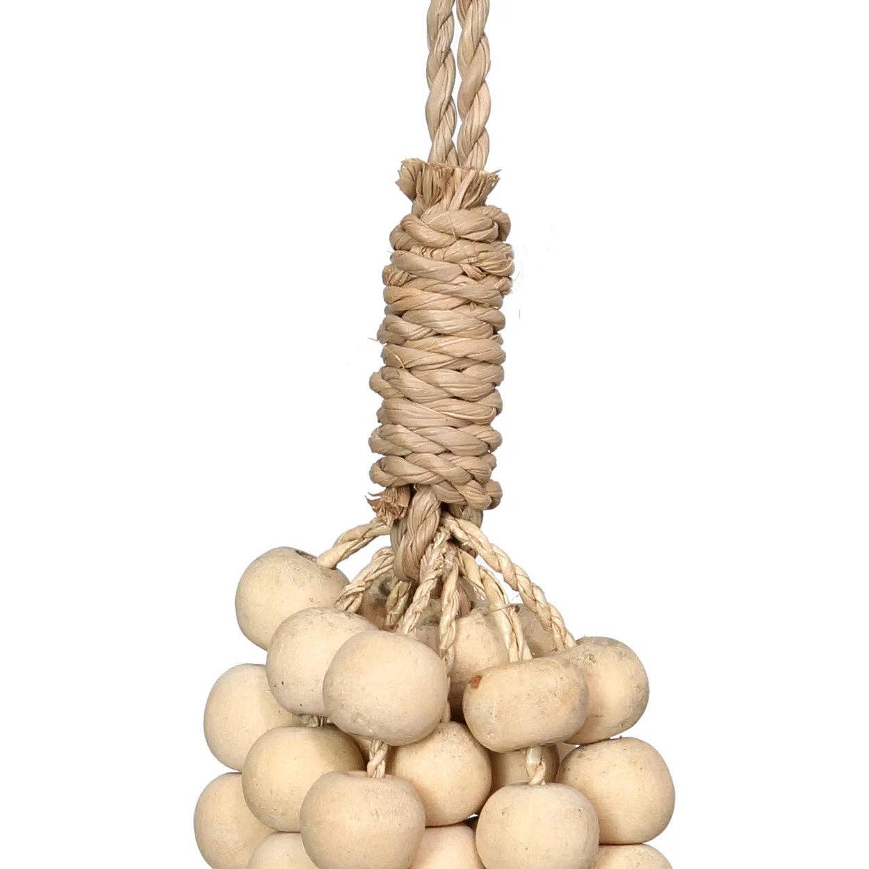 Quaste aus Holzperlen – Natur