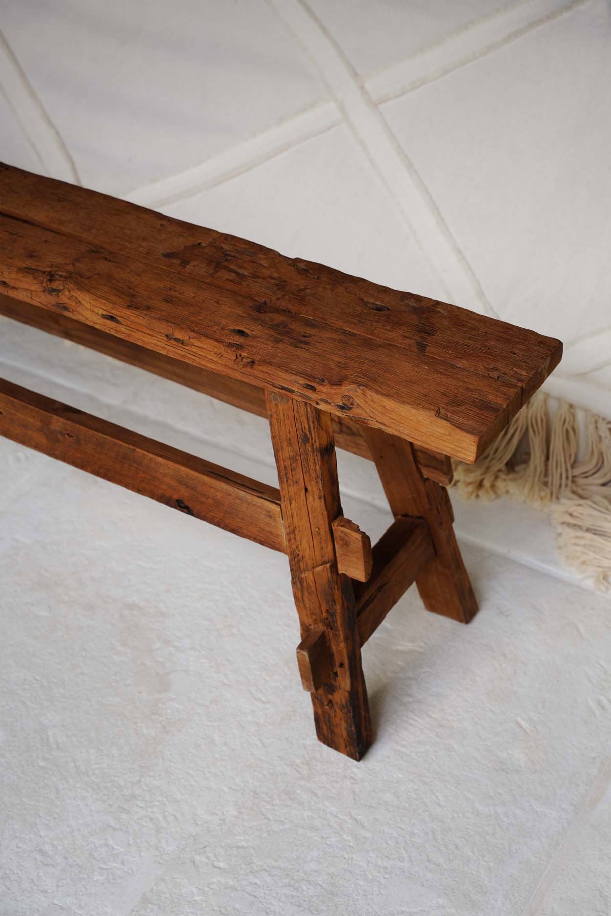 The Beauteous Rustic Bench — Natural, side view
