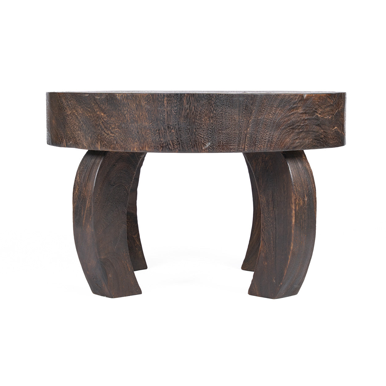 Octo Chic Coffee Table Dark Walnut — front view on white background