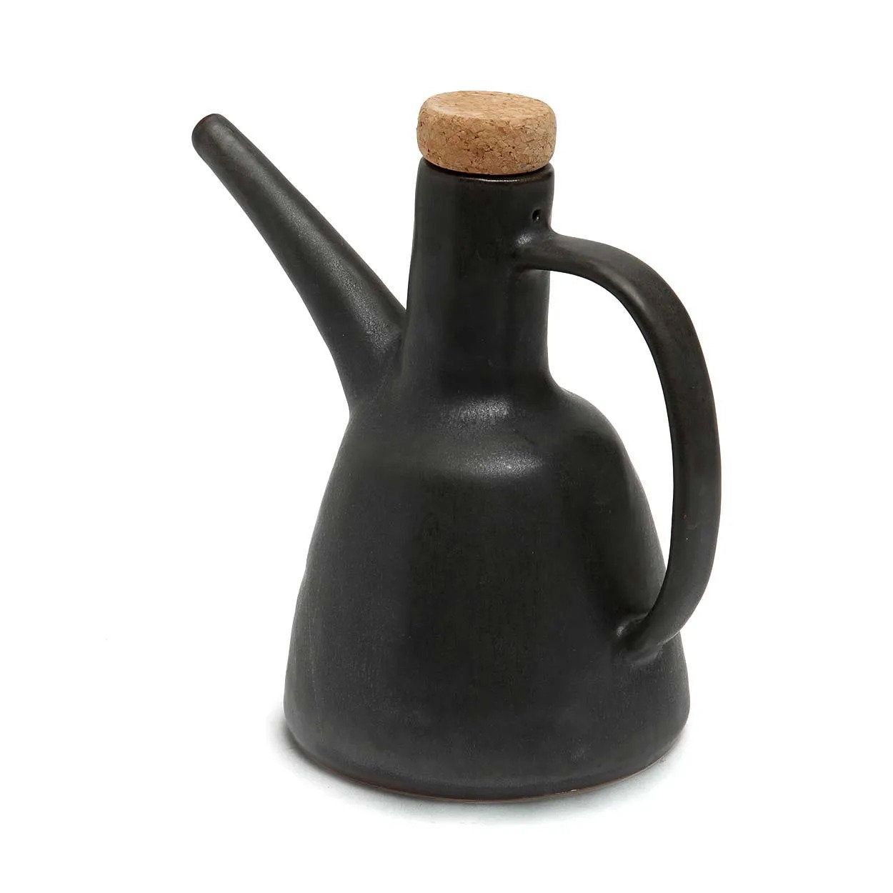 The Olive Oil Bottle N°79 — Black, group shot with other ceramic oil bottles