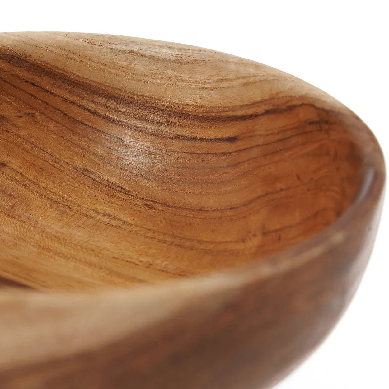 The Teak Root Snack Bowl — Natural S and L, size comparison