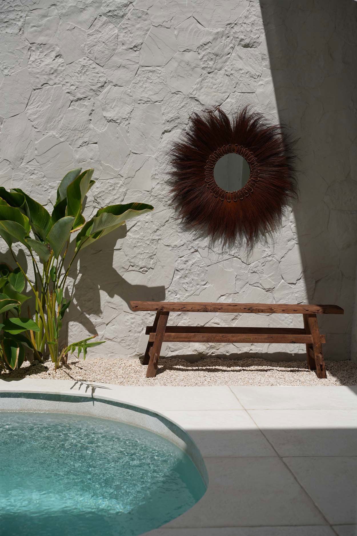 The Beauteous Rustic Bench — Natural, detail of joinery