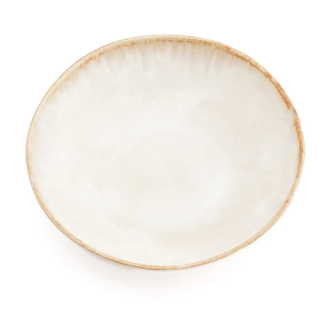 Top-down view of the Cascais Pasta Plate showing the full round form and creamy white interior