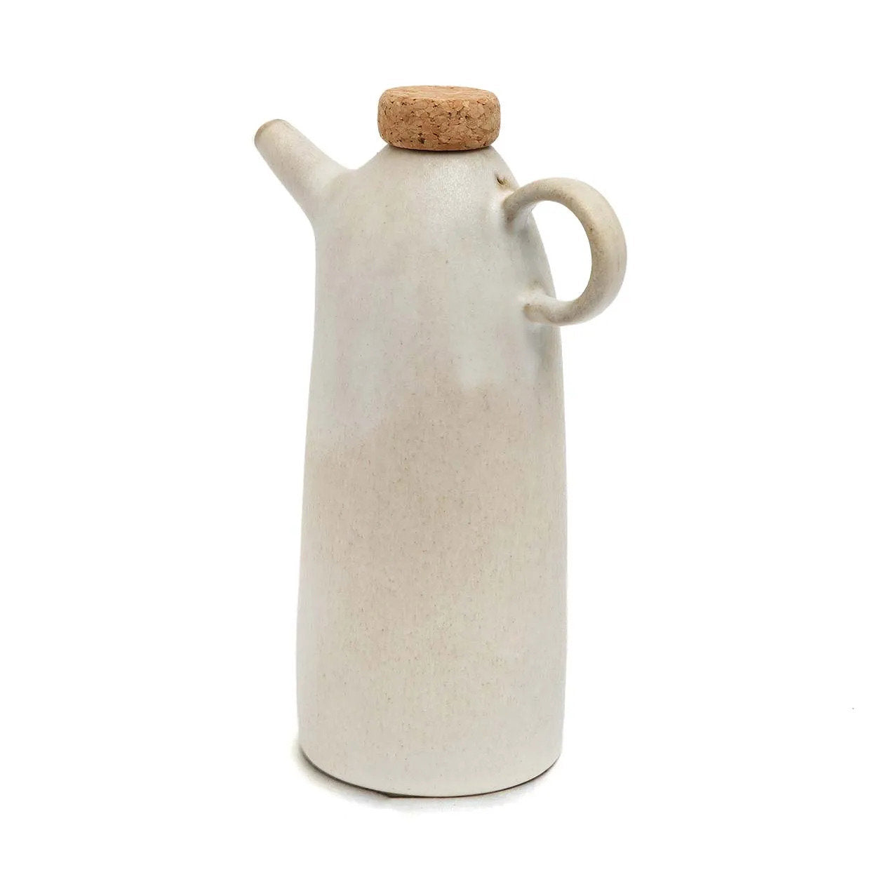 The Olive Oil Bottle N°78 — White, close-up of cork lid and spout