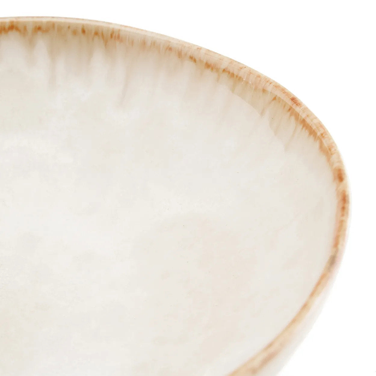 Two Cascais Pasta Plates stacked showing the size and organic form together on white background