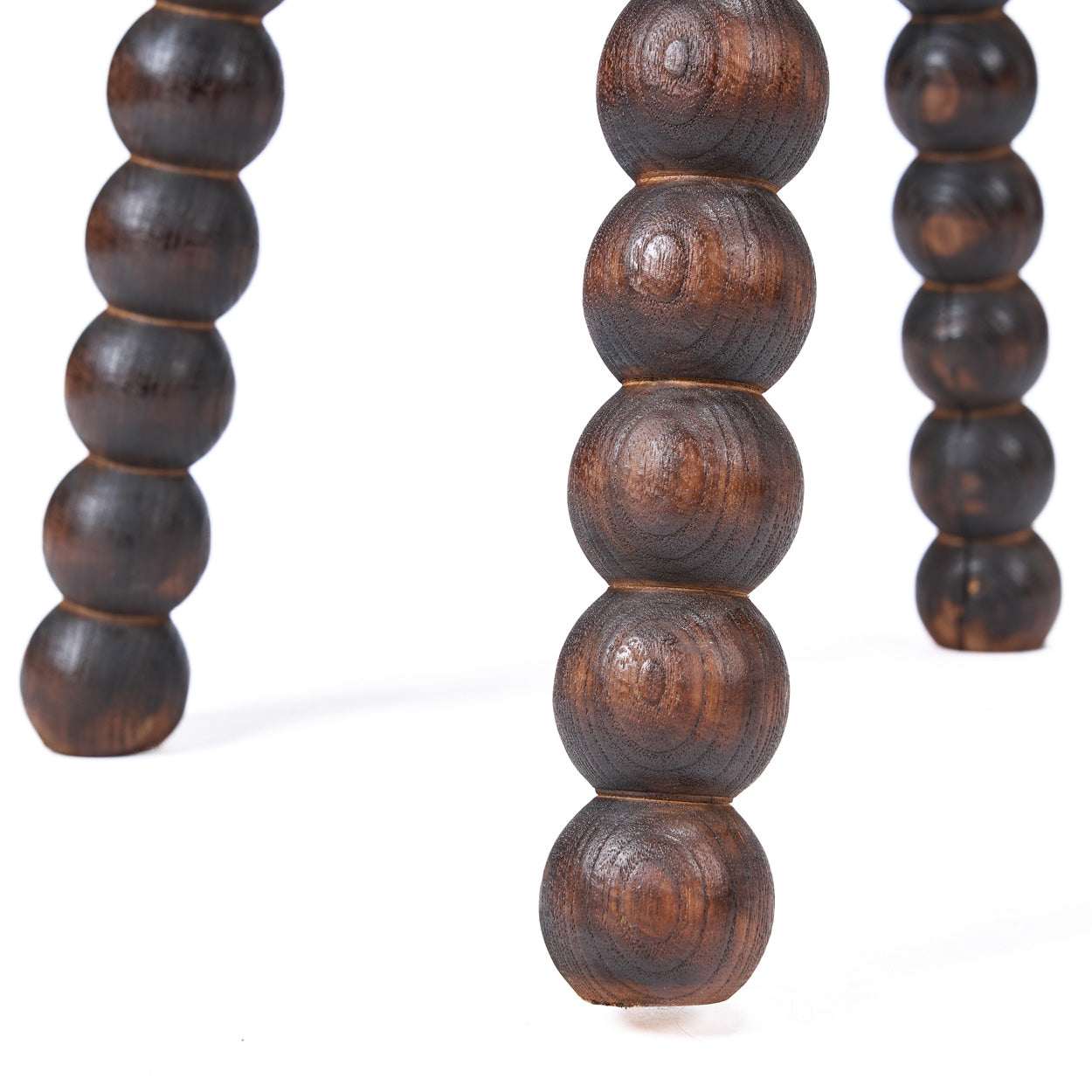 The Dango Stool Dark Walnut — detail top surface