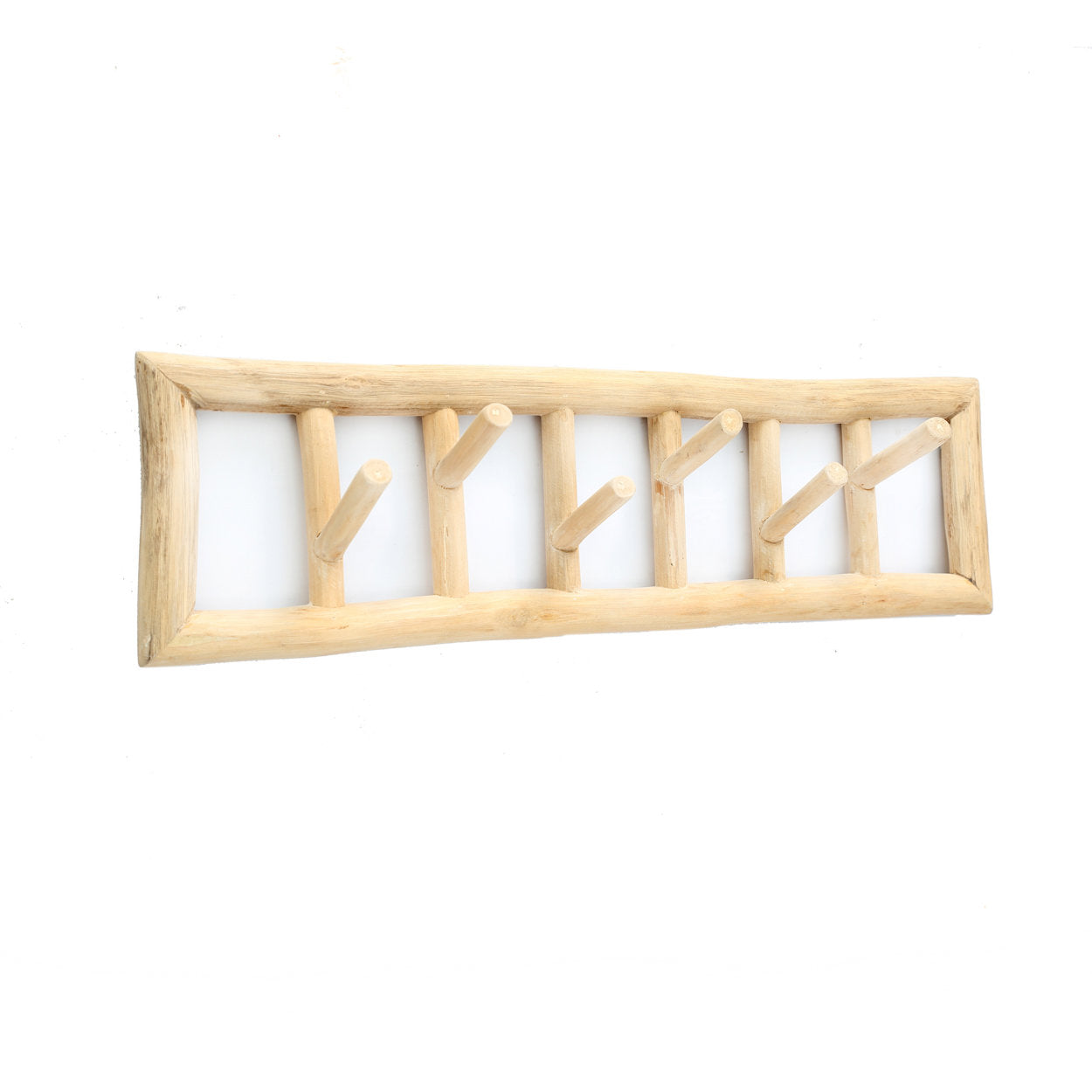 The Island Cloth Hanger — Natural, detail of Y-pegs