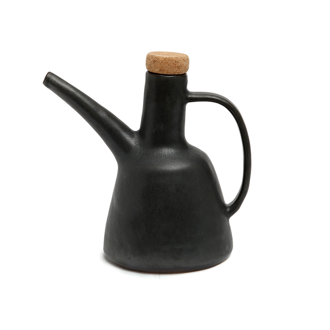 The Olive Oil Bottle N°79 — Black, close-up of cork lid and neck
