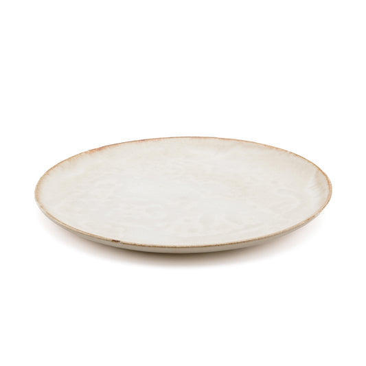 Two Cascais Dinner Plates stacked showing the size and form together on white background