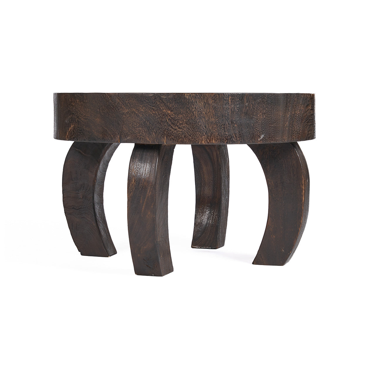 Octo Chic Coffee Table Dark Walnut — three-quarter view on white
