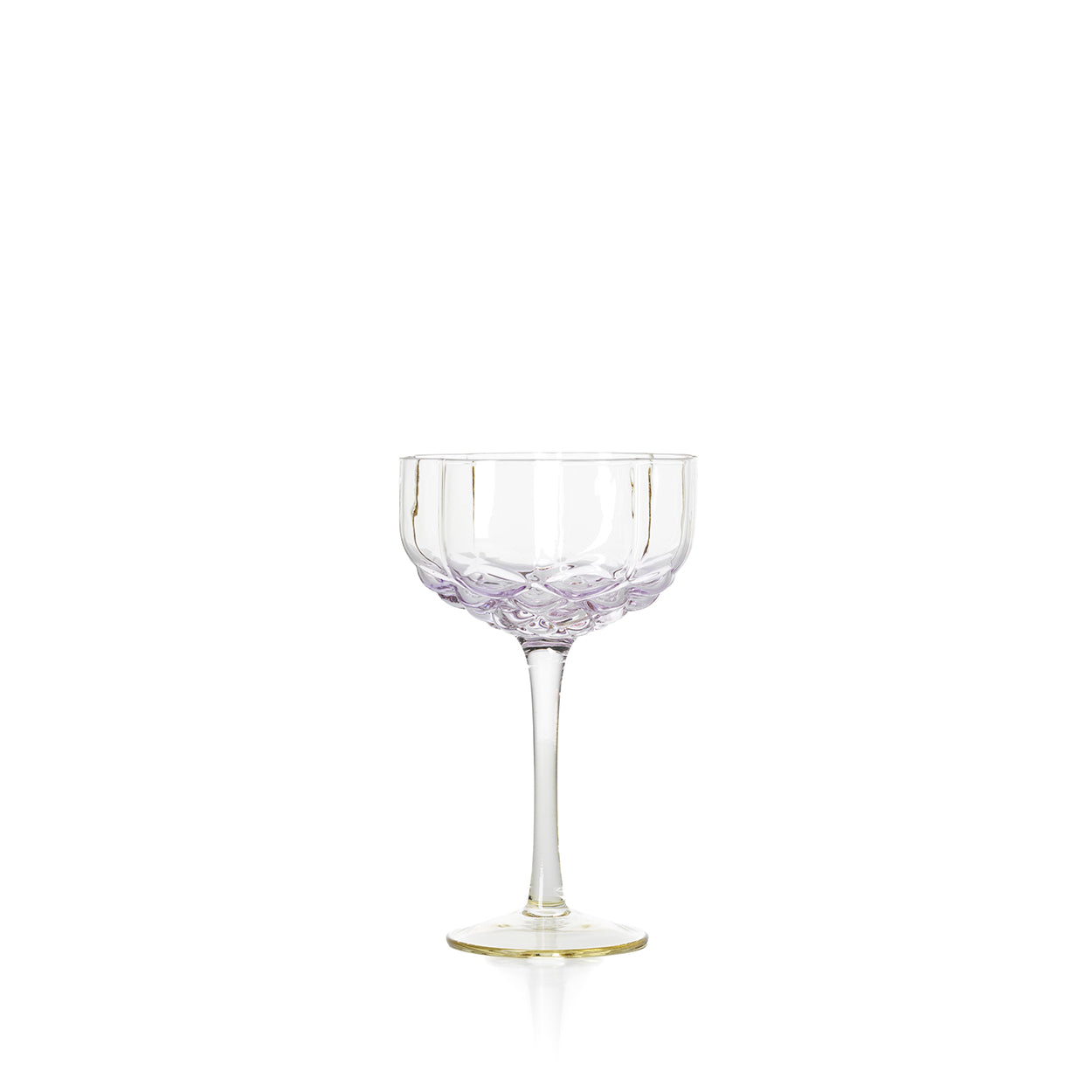 The Pink Blush Cocktail Coupe — Pink, close-up front view white background