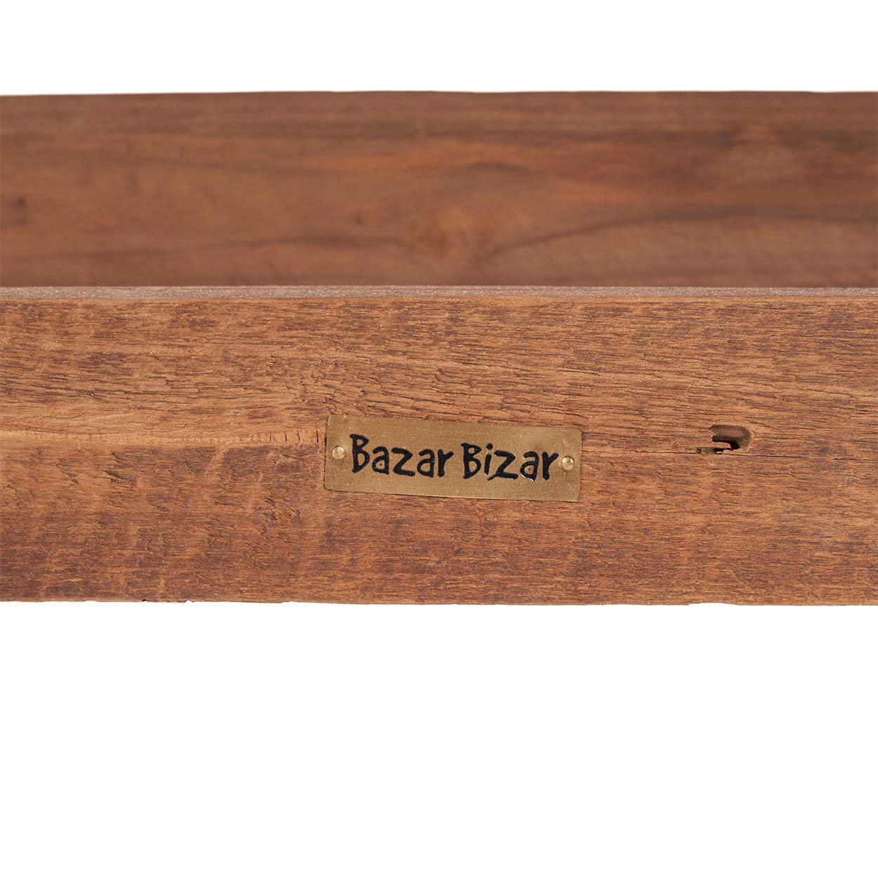 The Beauteous Rustic Bench — Natural, detail of teak surface