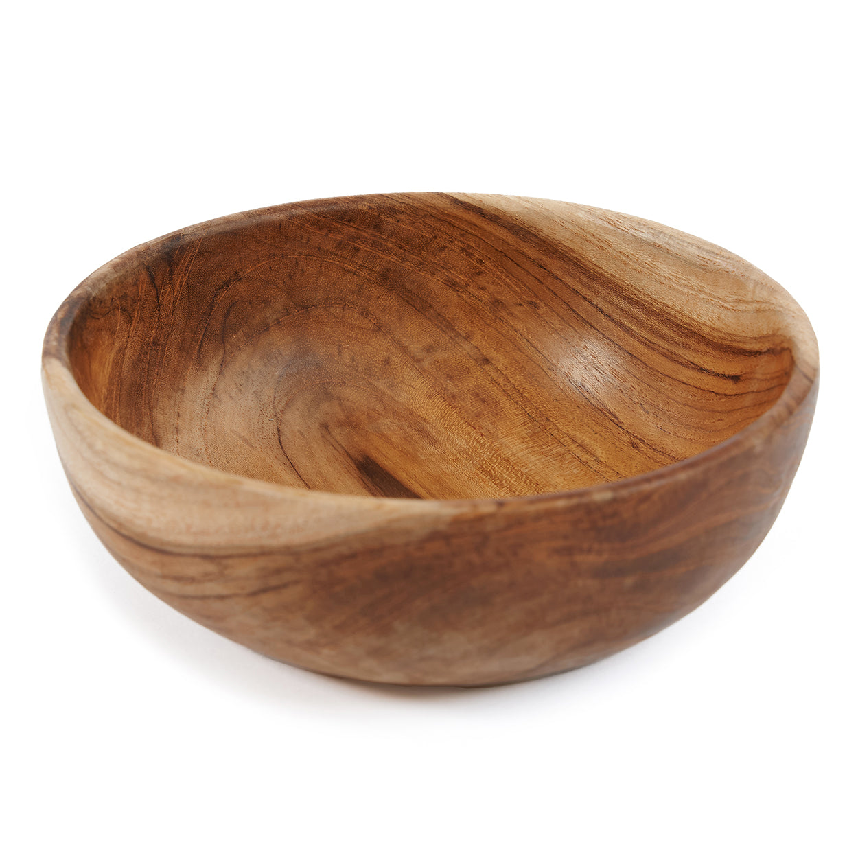 The Teak Root Snack Bowl — Natural S, lifestyle with snacks on table