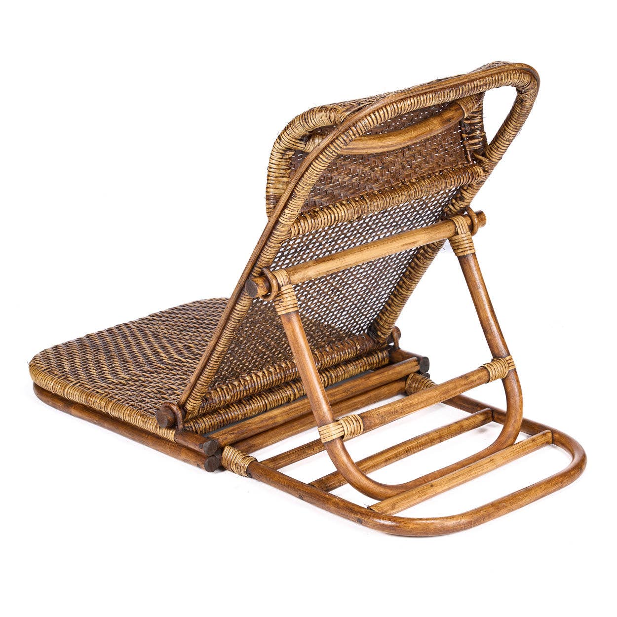 Der Rattan-Bodenlieger - Dunkles Walnuss