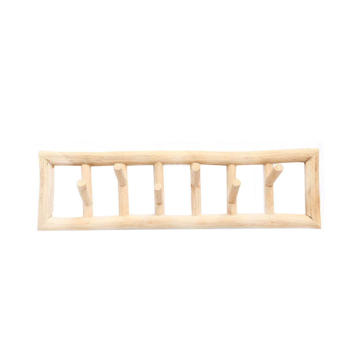 The Island Cloth Hanger — Natural, close-up of teak branch texture