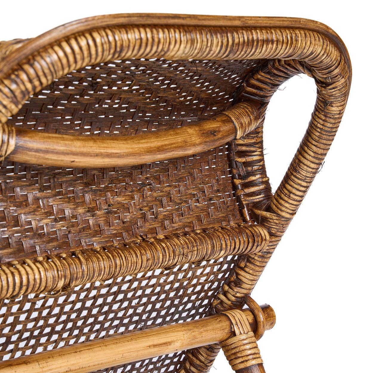 Der Rattan-Bodenlieger - Dunkles Walnuss