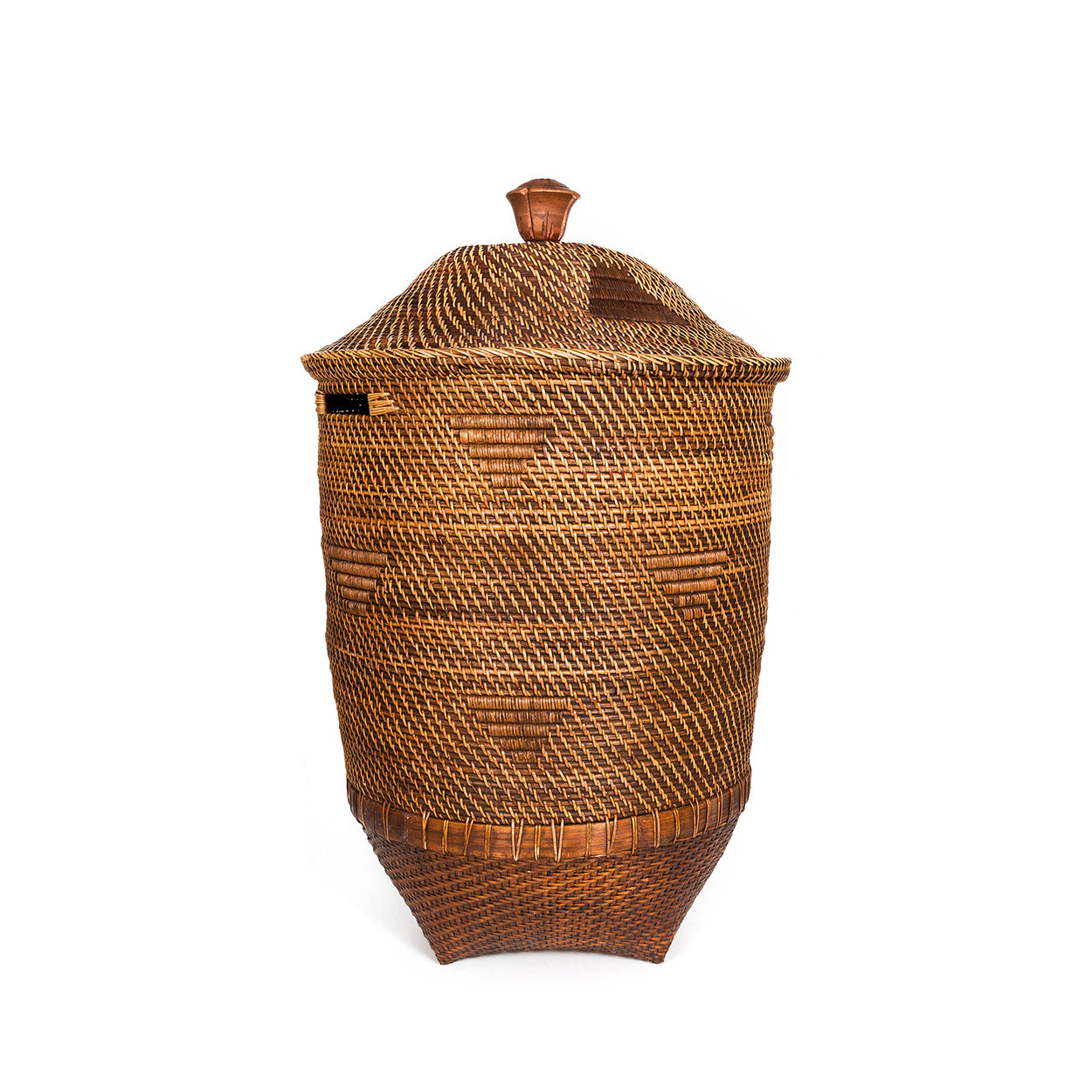 Top-down view of the Colonial Laundry Basket XL showing the domed lid and knob