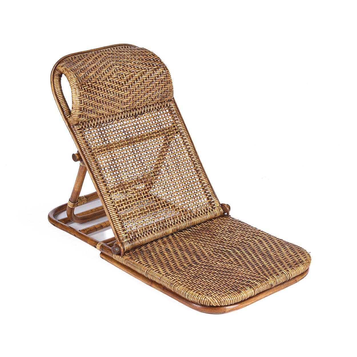 Der Rattan-Bodenlieger - Dunkles Walnuss