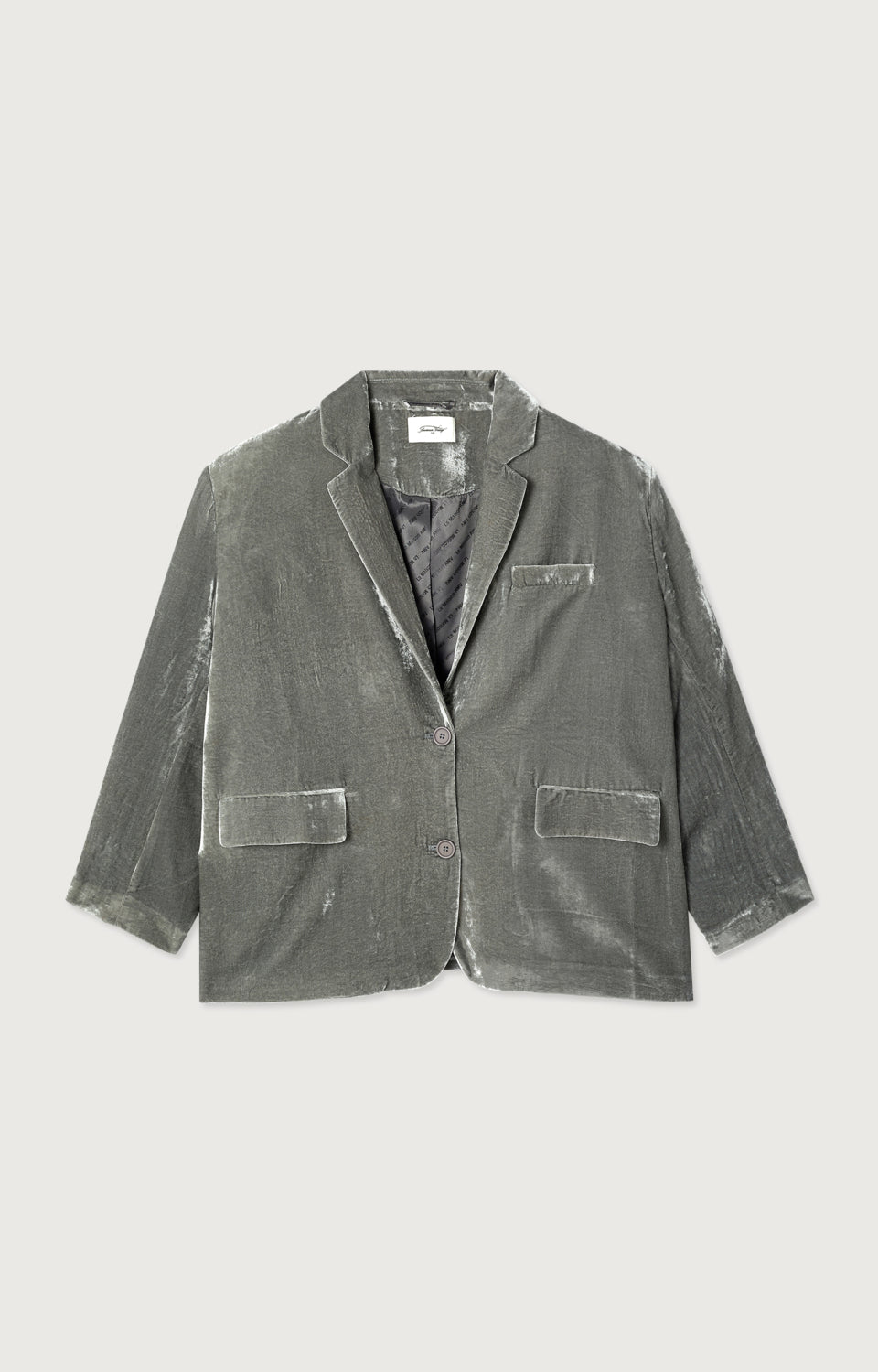 Women's Blazer Ankaz American Vintage – Silbergrau, Frontansicht