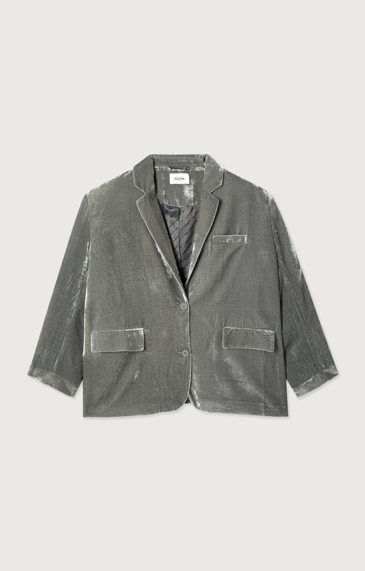 Women's Blazer Ankaz American Vintage – Silbergrau, Frontansicht