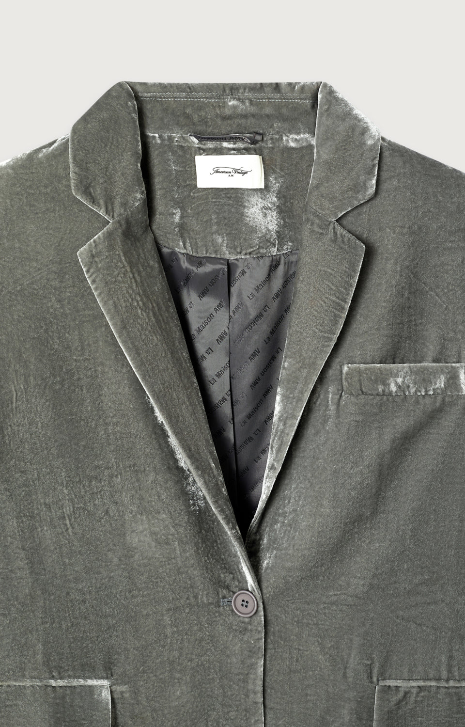 Women's Blazer Ankaz American Vintage – Detailansicht Kragen und Innenfutter