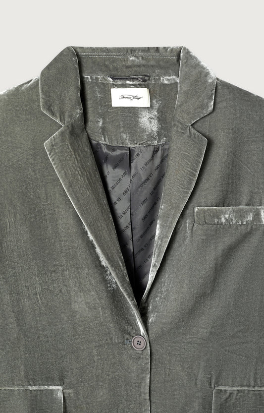 Women's Blazer Ankaz American Vintage – Detailansicht Kragen und Innenfutter
