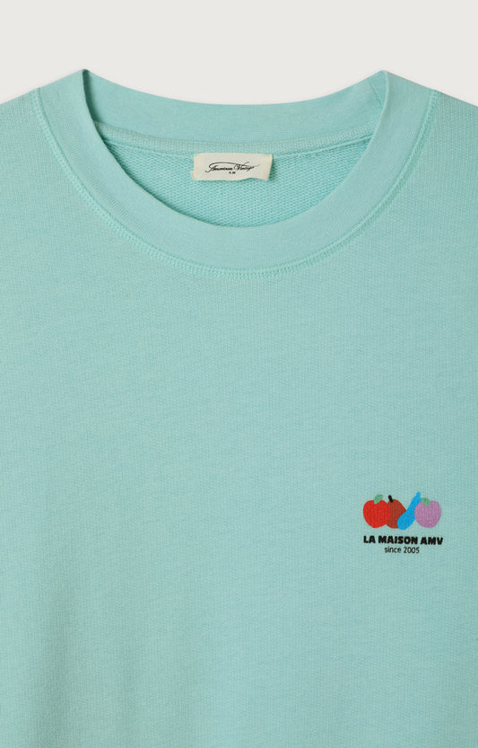 Women's Sweatshirt Atubay Crystal Green – Logo-Detail