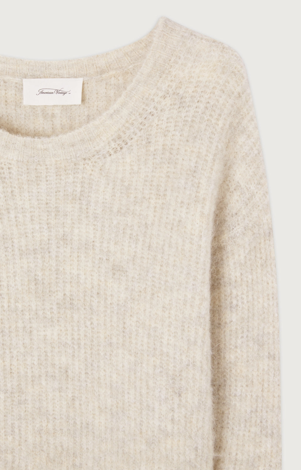 Women's Jumper East Powder Snow Mélange – Strick-Detail