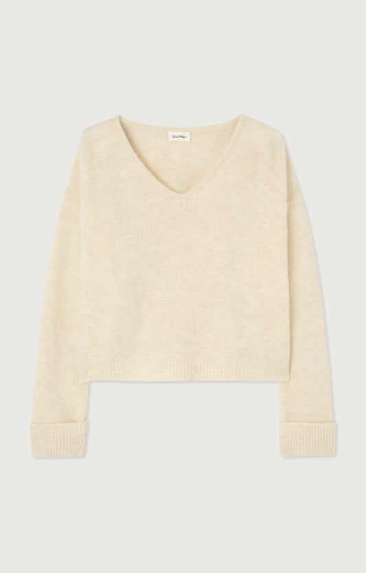 Women's Jumper East Pearl Mélange – Vorderansicht
