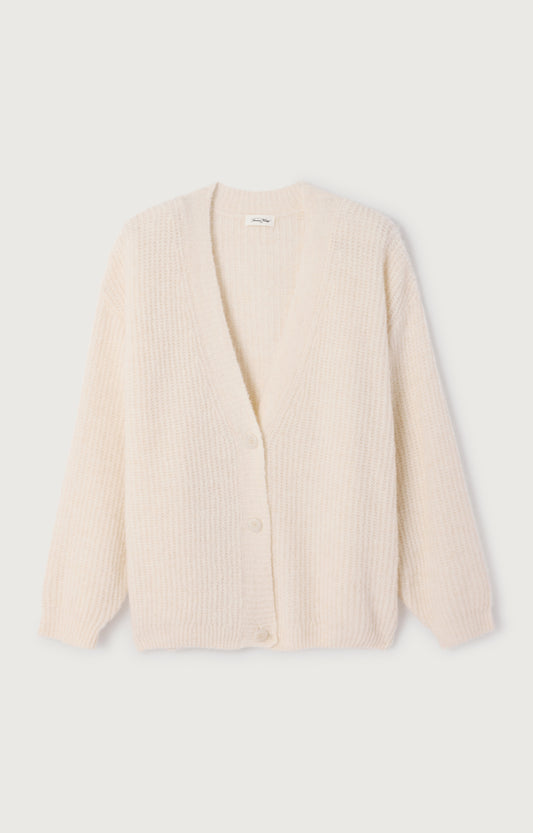 Women's Cardigan East American Vintage – Cream, Frontansicht