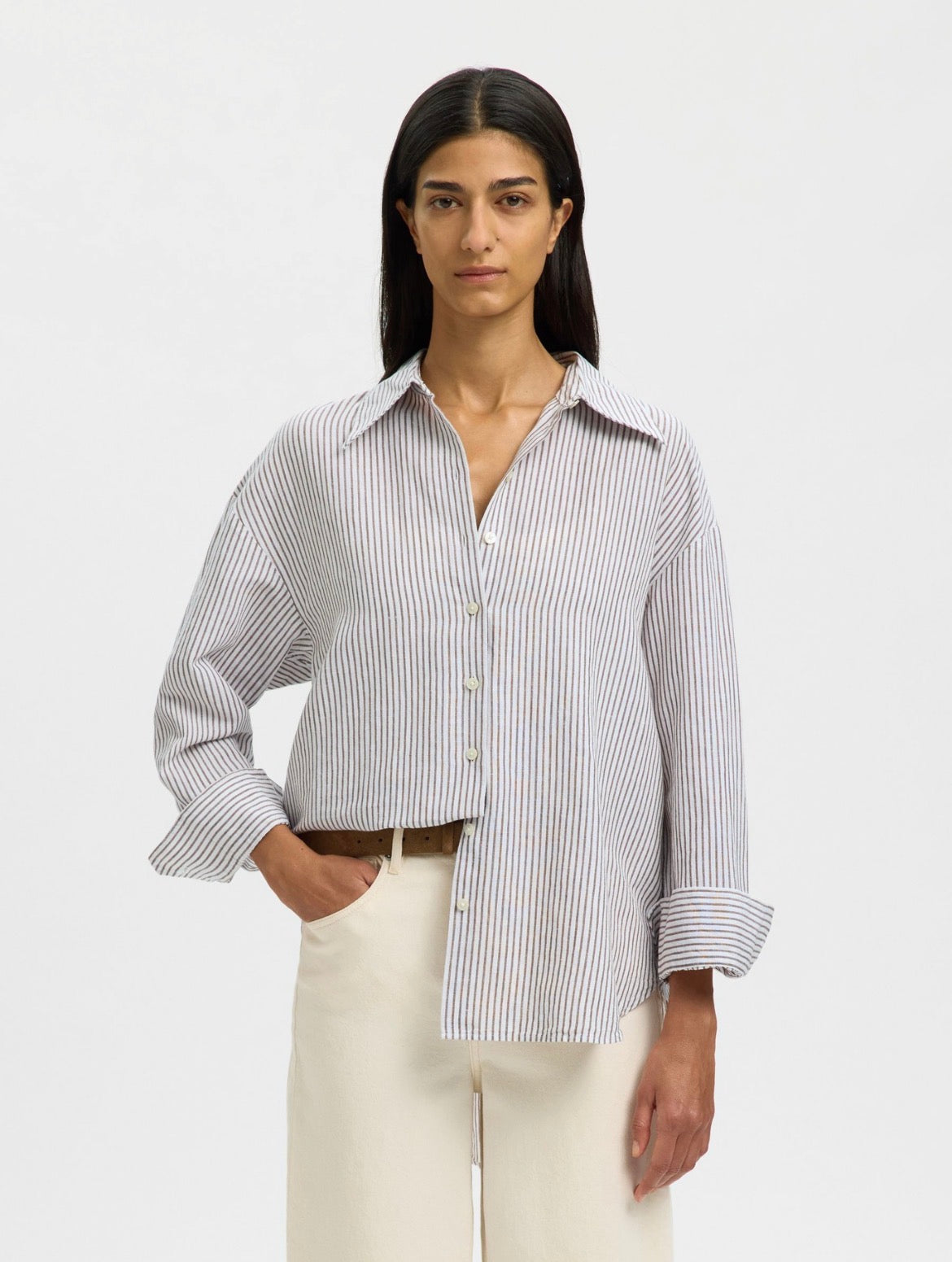 SLWCLEO OVERSIZE LINEN BLEND SHIRT NOOS