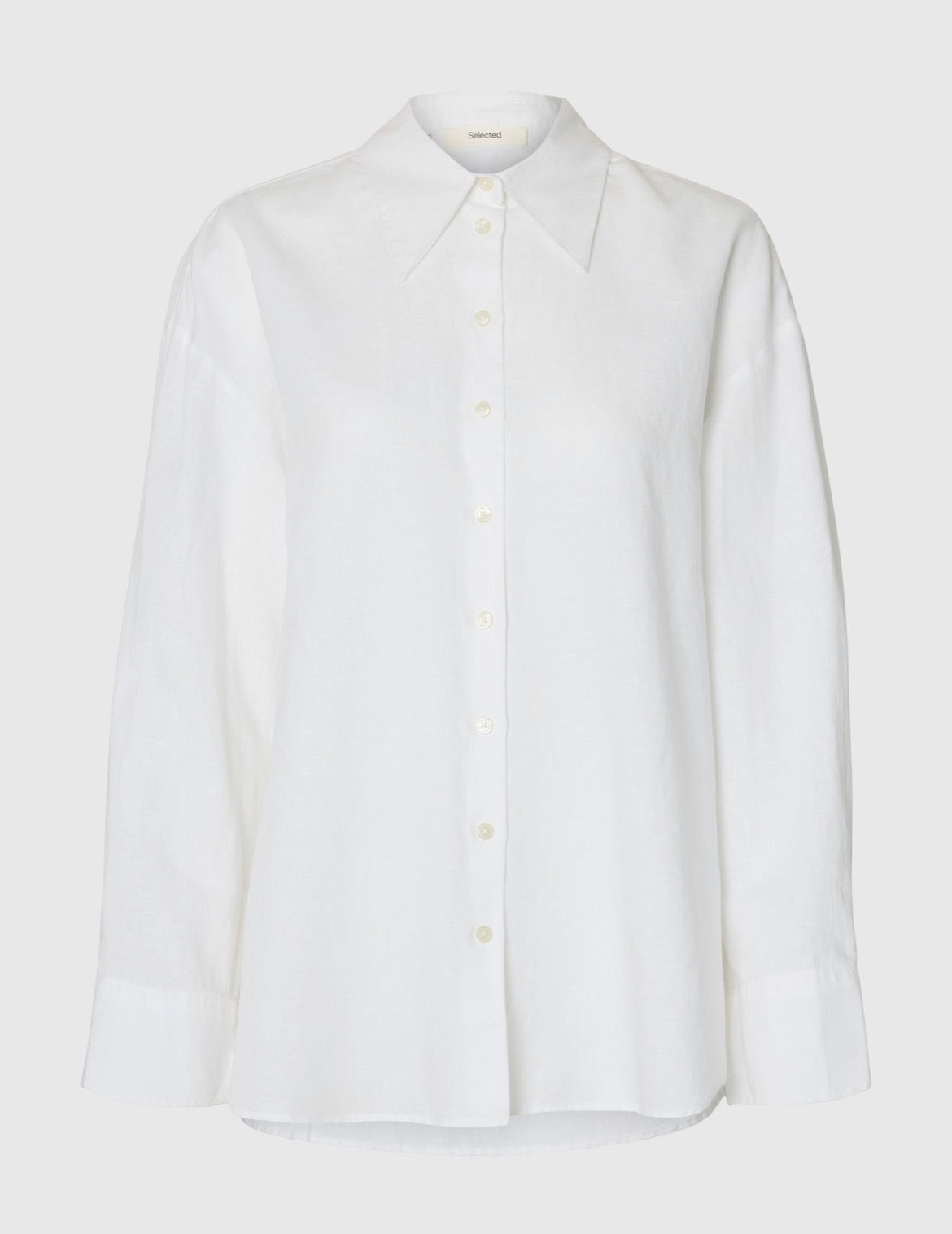 SLWCLEO OVERSIZE LINEN BLEND SHIRT NOOS Bright White