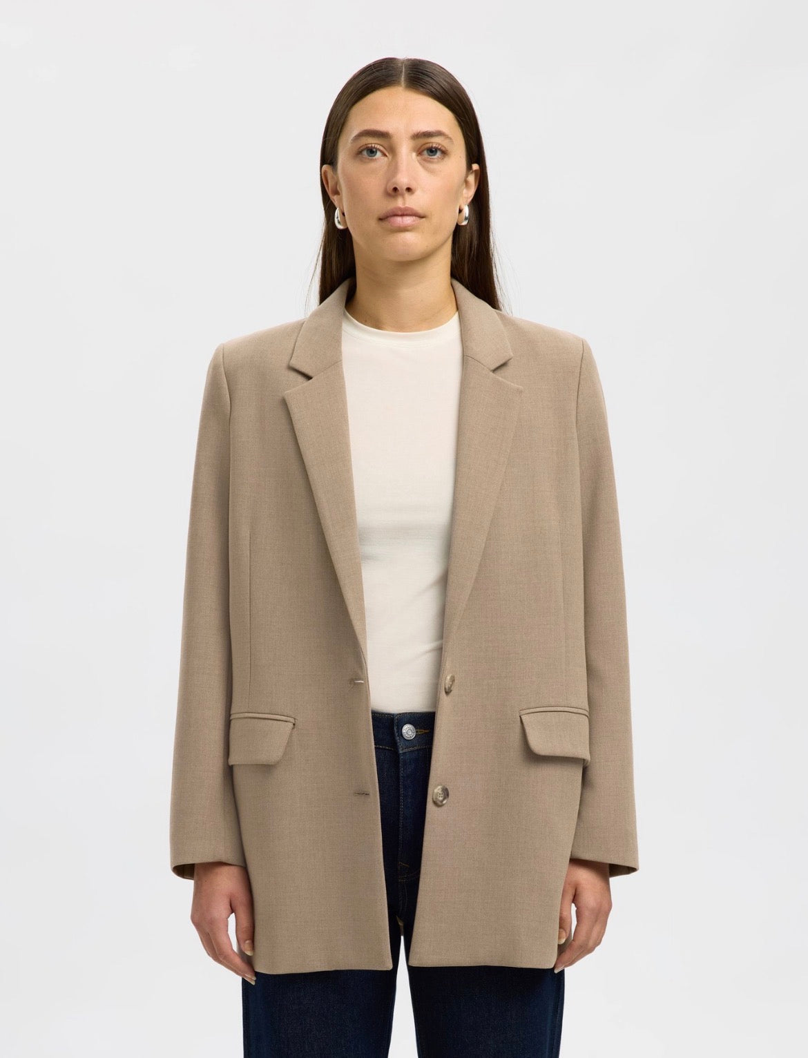 SLWRITA LS RELAXED BLAZER CAMEL MEL NOOS
