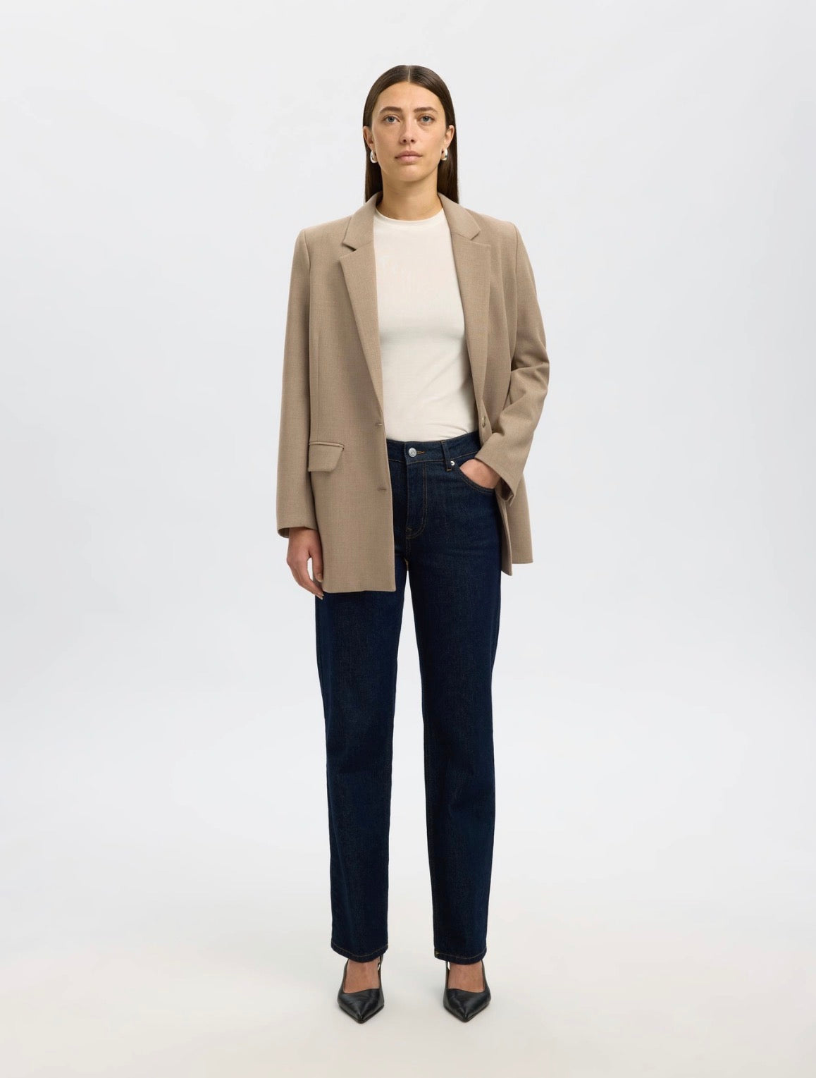 SLWRITA LS RELAXED BLAZER CAMEL MEL NOOS