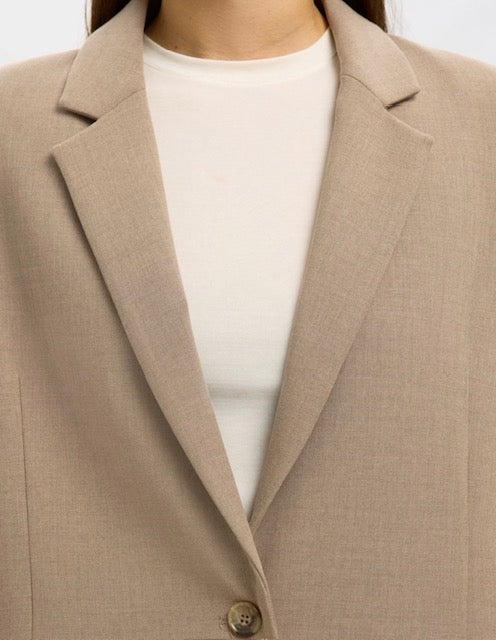 SLWRITA LS RELAXED BLAZER CAMEL MEL NOOS