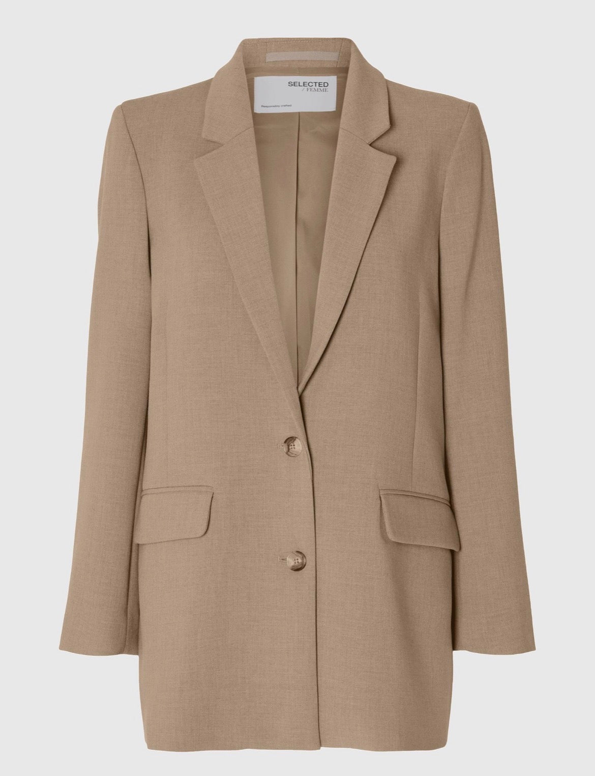 SLWRITA LS RELAXED BLAZER CAMEL MEL NOOS