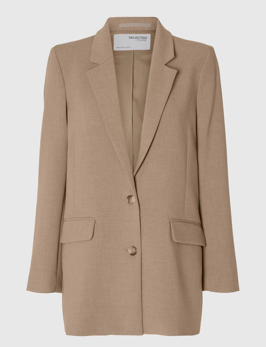 SLWRITA LS RELAXED BLAZER CAMEL MEL NOOS