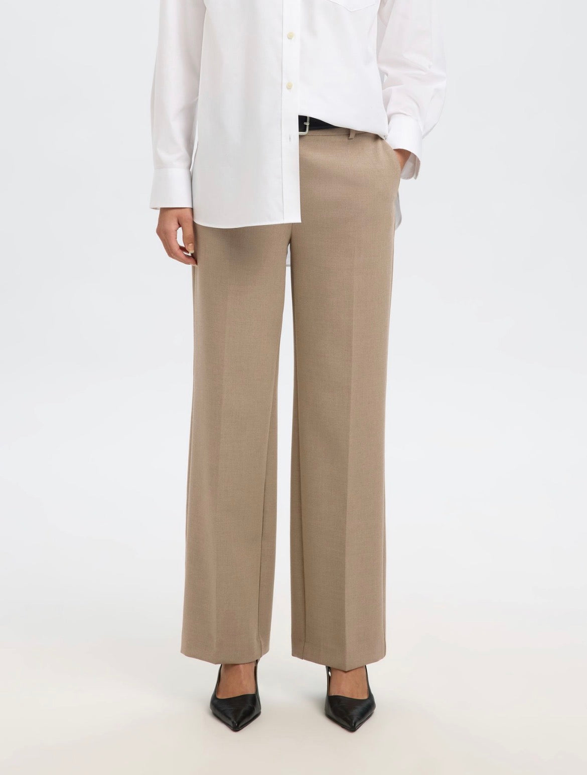 SLWRITA MW WIDE PANT CAMEL MLG N NOOS Camel Melange