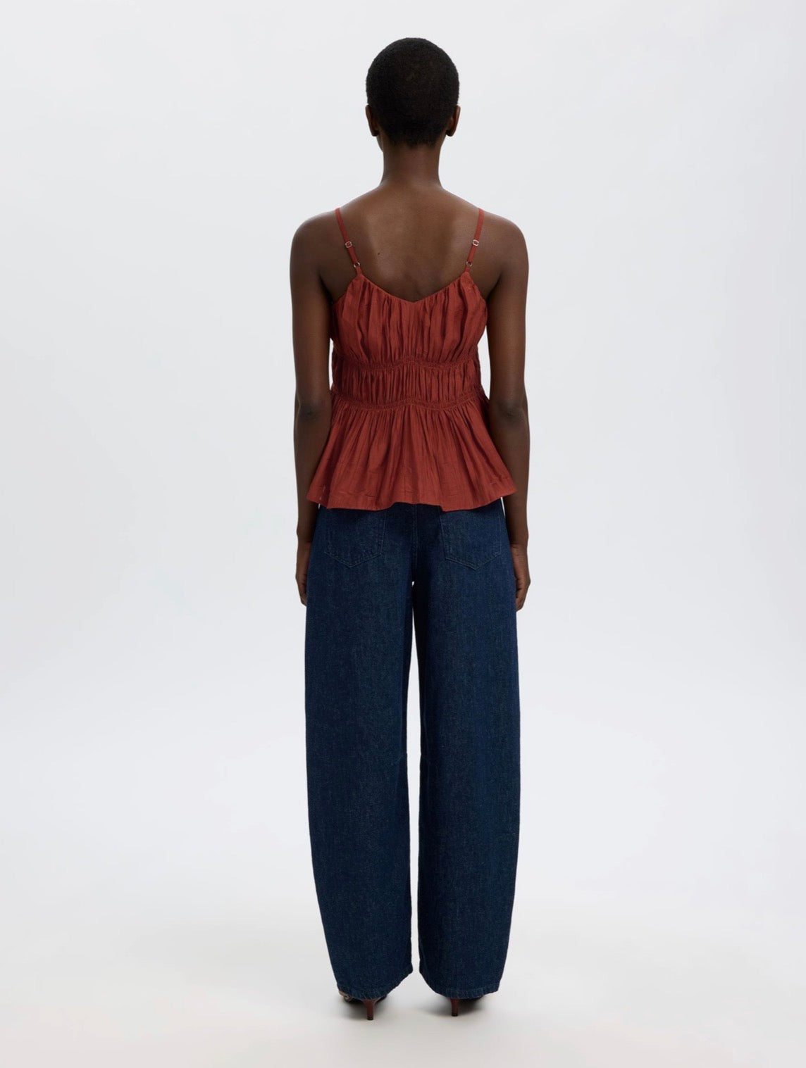 SLFLINA SL KNIT O-NECK Mahogany