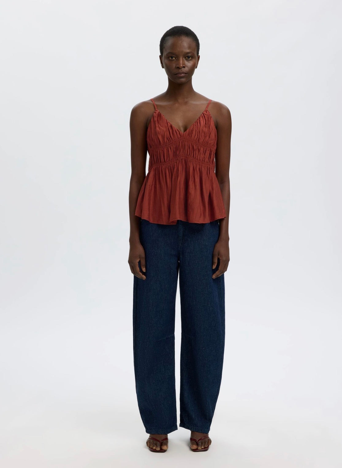 SLFLINA SL KNIT O-NECK Mahogany